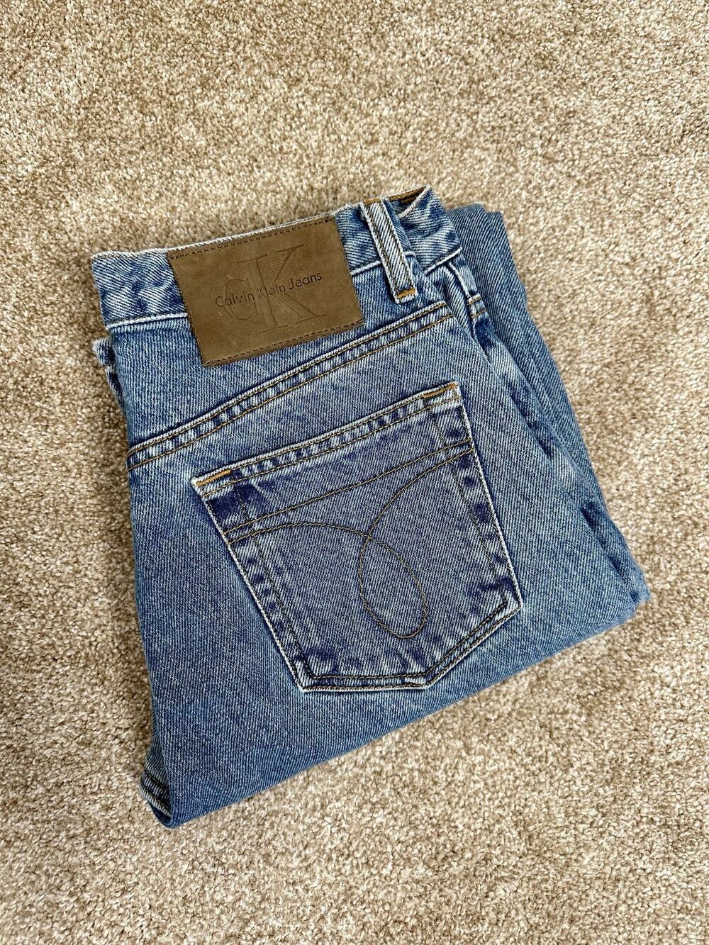 Calvin Klein Vintage 90s Cotton Mid Rise Straight Leg Jeans Size 2/26